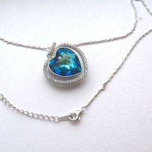Blue heart Necklace